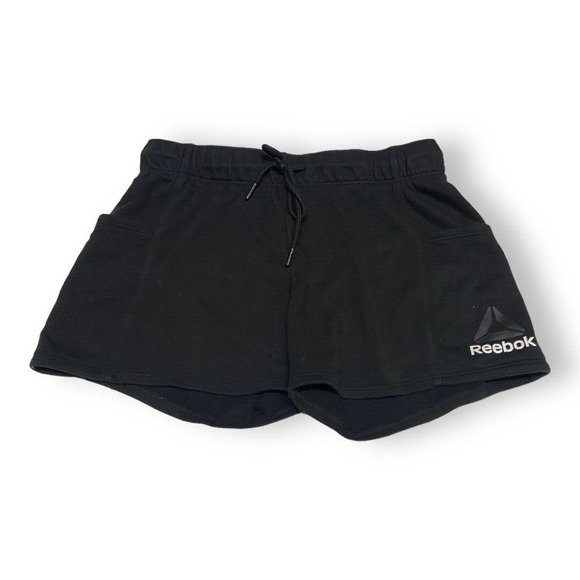 5/$35     Reebok‎ Womens Shorts Sz S Black Sweatshorts Sweat Athletic Gym - Picture 1 of 6